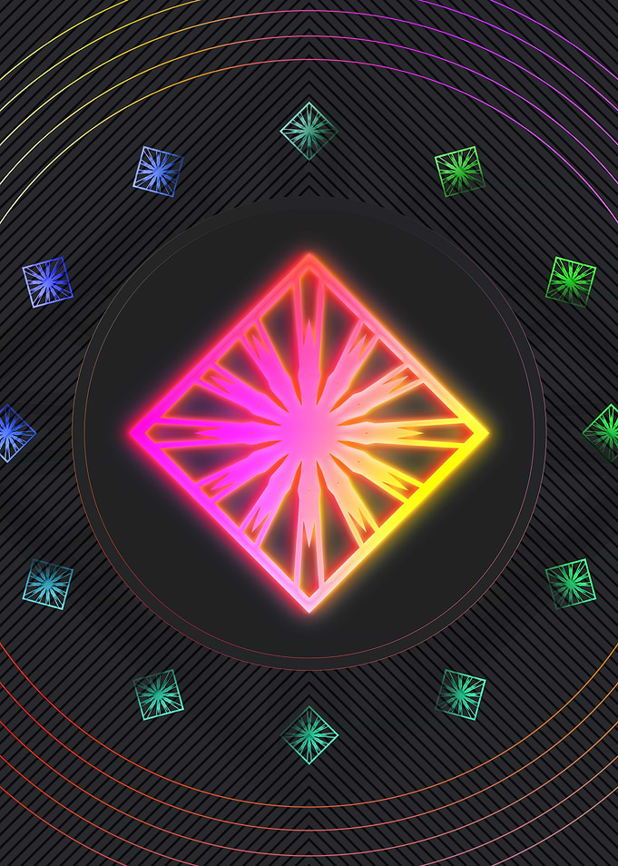 Neon Sacred Geometry Glyph