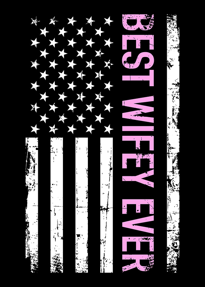 Best wifey ever US flag