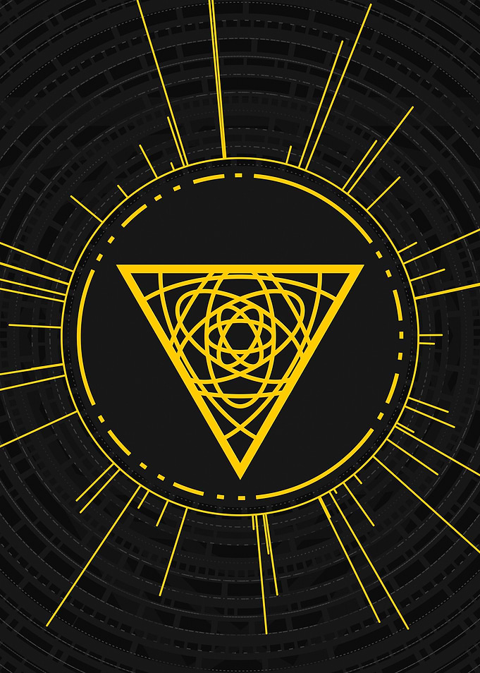 Yellow Glyph Mandala Rune