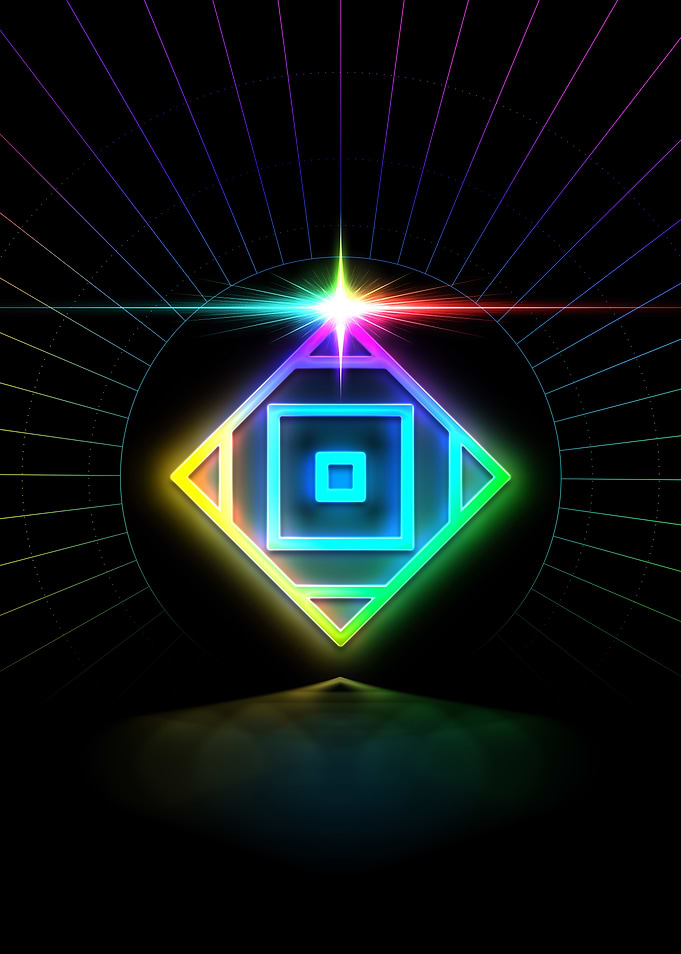 Neon Glyph Mandala Rune