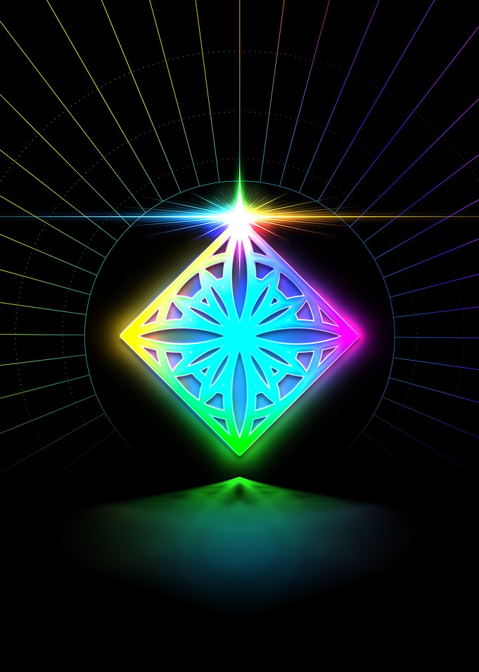 Neon Geometric Glyph Rune