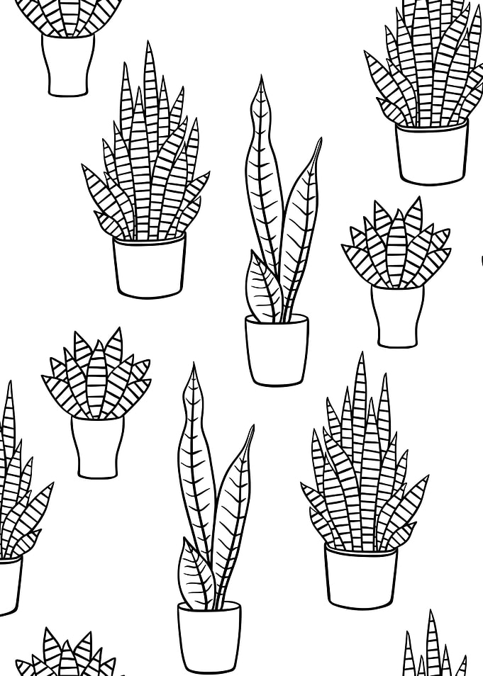 Potted Plant Pattern 6
