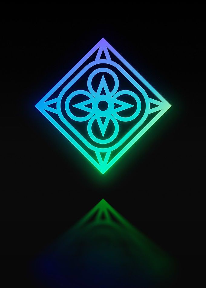 Neon Glyph Mandala Rune