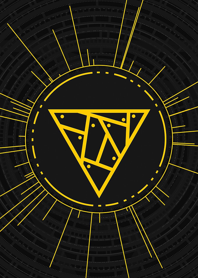 Gold Sacred Geometry Glyph