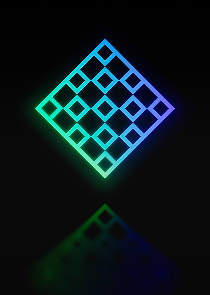 Neon Sacred Geometry Glyph