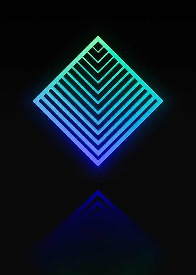 Neon Sacred Geometry Glyph