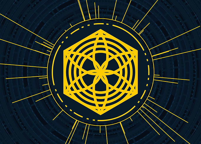 Yellow Glyph Mandala Rune