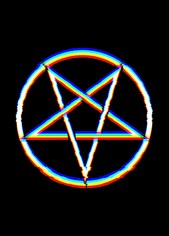 Pentagram Glitch Art