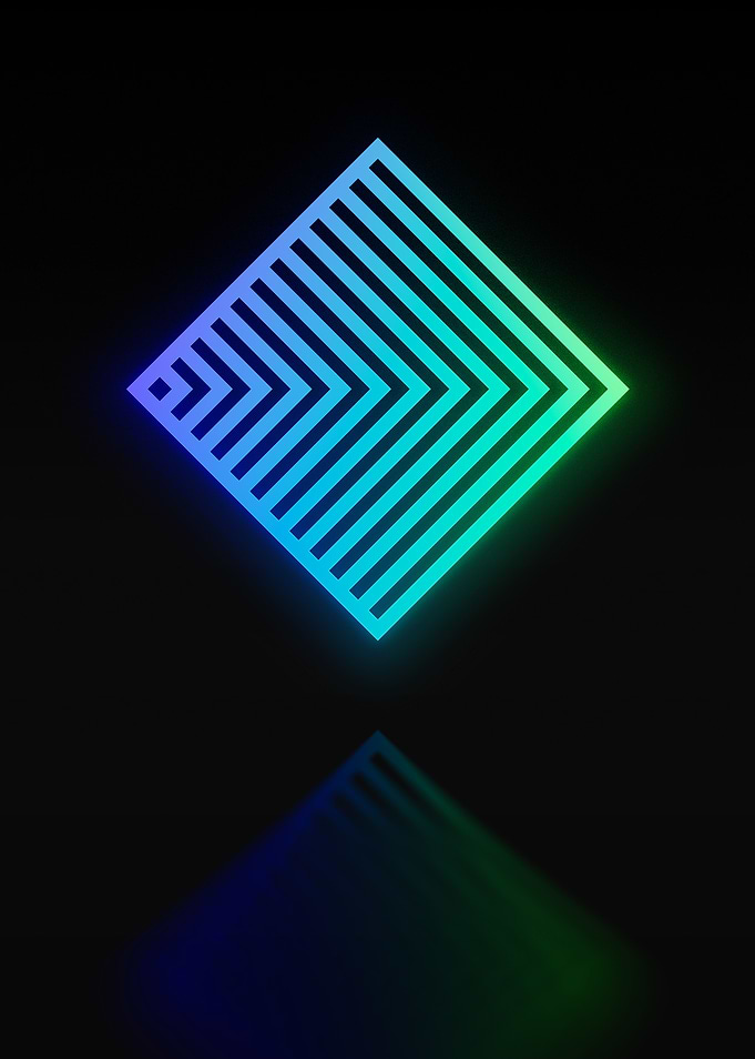 Neon Sacred Geometry Glyph