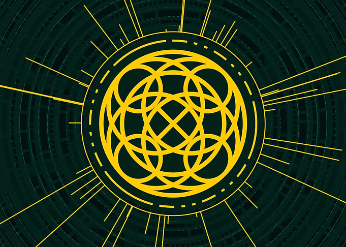 Gold Geometric Glyph Rune