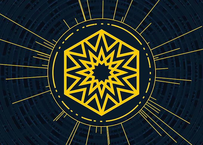Gold Glyph Mandala Rune