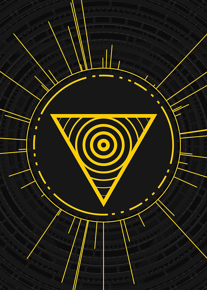 Gold Sacred Geometry Glyph