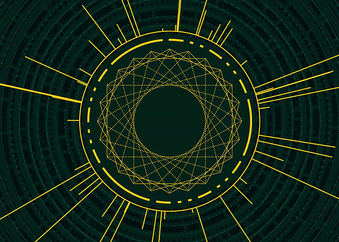 Gold Sacred Geometry Glyph