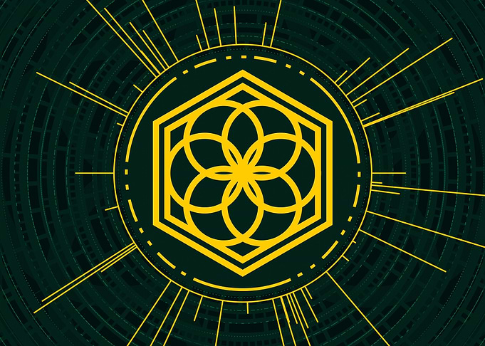 Yellow Glyph Mandala Rune