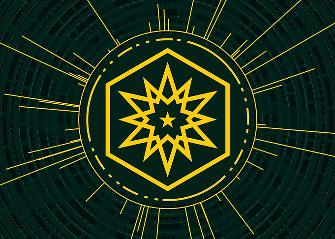 Yellow Glyph Mandala Rune