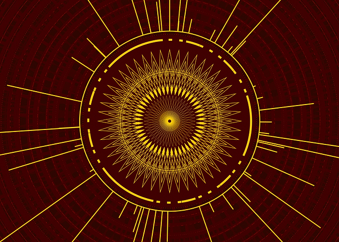 Gold Sacred Geometry Glyph