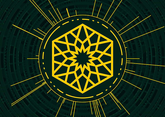 Yellow Glyph Mandala Rune