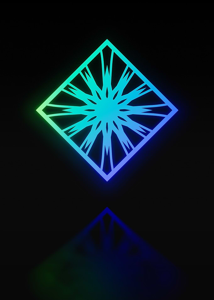 Neon Sacred Geometry Glyph