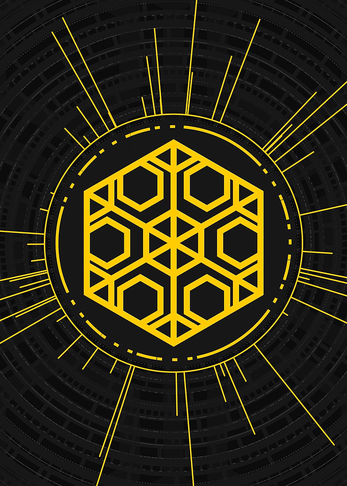 Yellow Glyph Mandala Rune