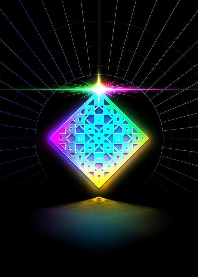 Neon Geometric Glyph Rune