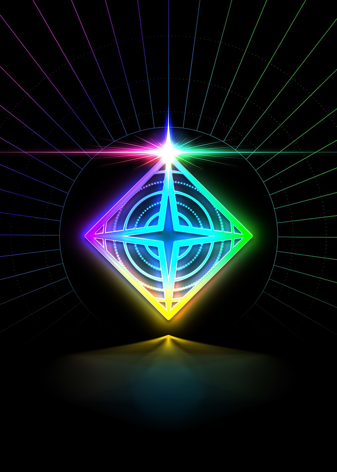 Neon Sacred Geometry Glyph