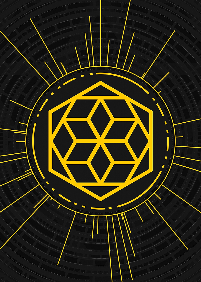 Yellow Glyph Mandala Rune