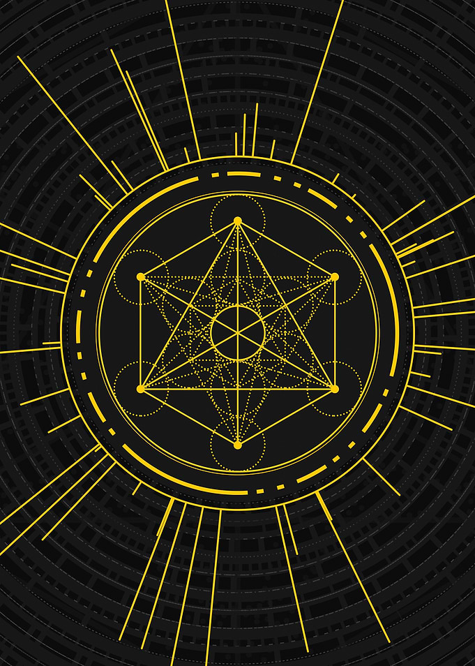 Gold Sacred Geometry Glyph