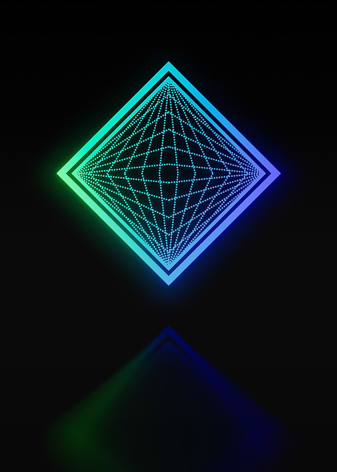 Neon Sacred Geometry Glyph