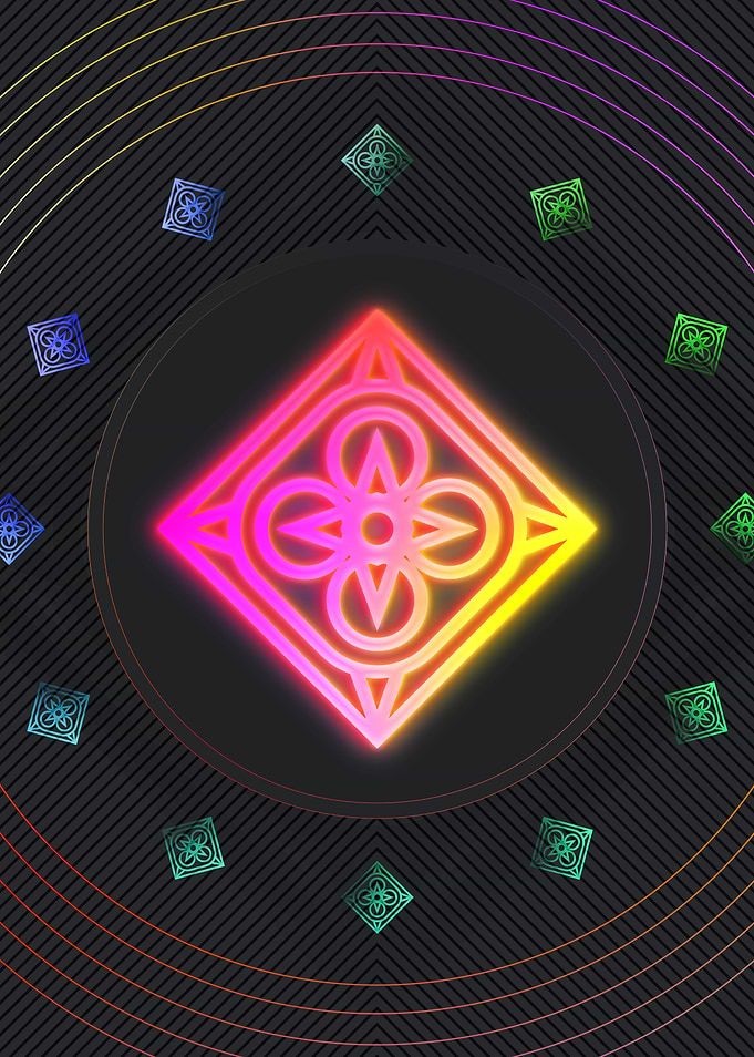 Neon Glyph Mandala Rune