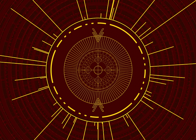 Gold Glyph Mandala Rune