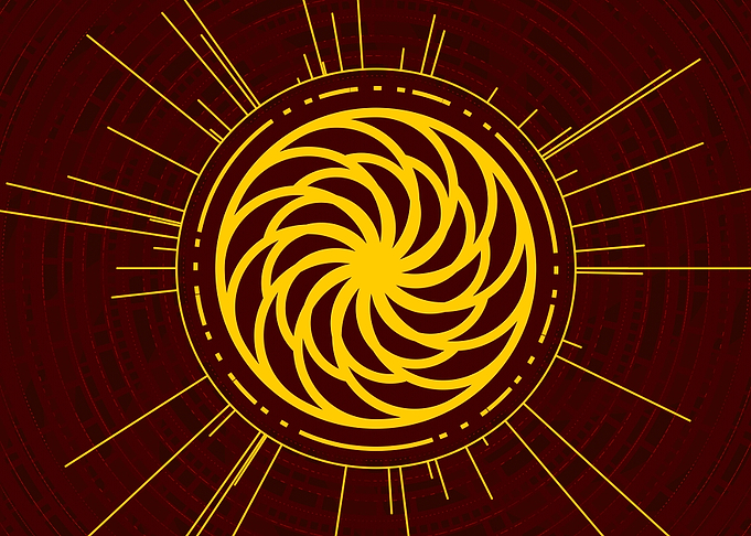 Yellow Glyph Mandala Rune