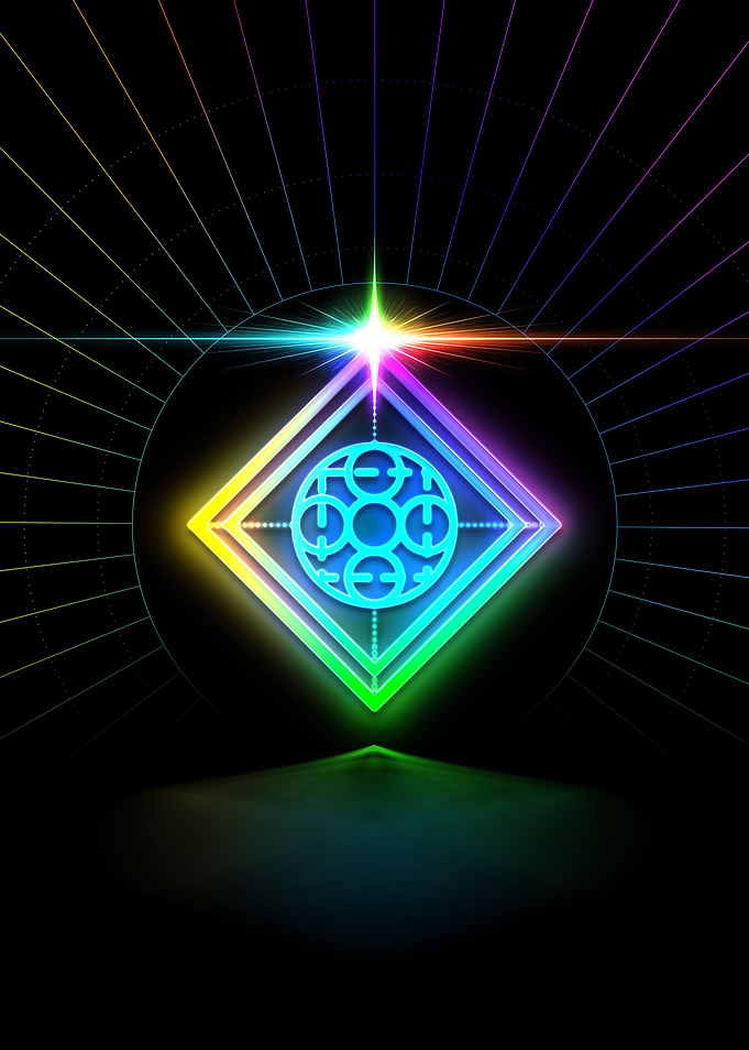 Neon Geometric Glyph Rune