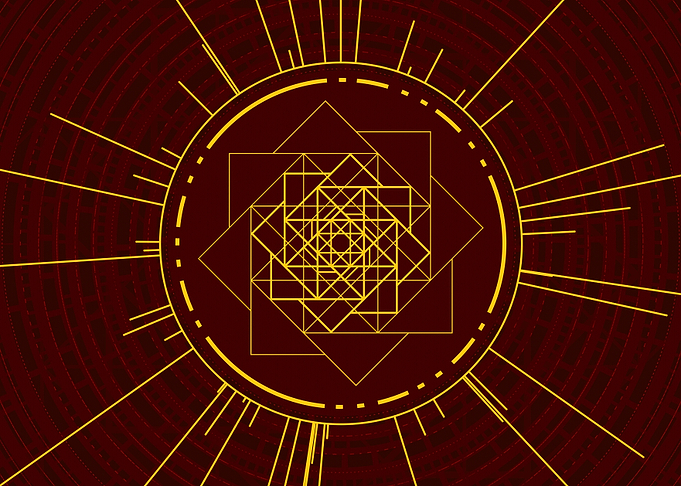 Yellow Glyph Mandala Rune