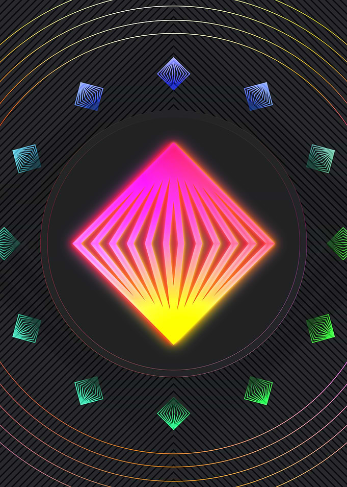 Neon Glyph Mandala Rune