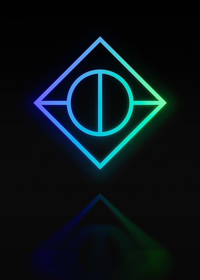 Neon Sacred Geometry Glyph