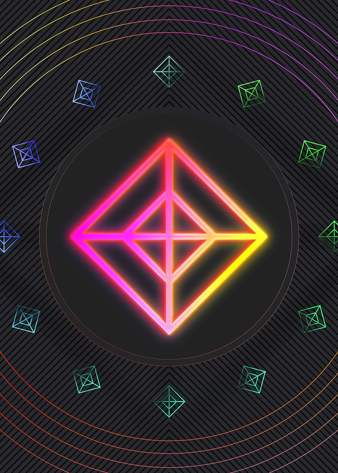Neon Sacred Geometry Glyph