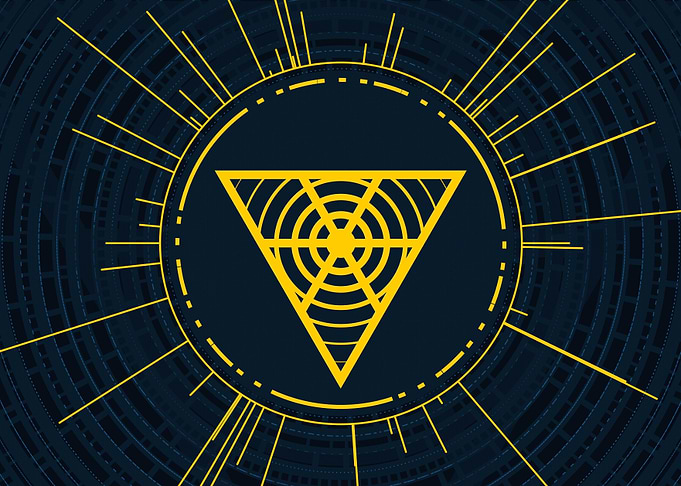 Gold Sacred Geometry Glyph
