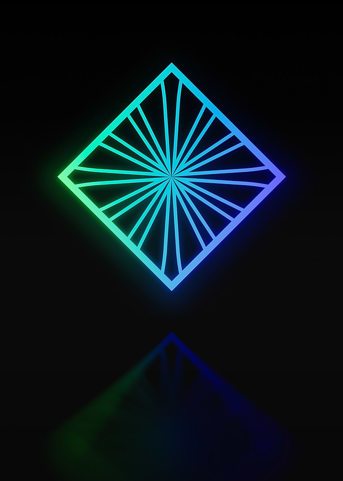 Neon Sacred Geometry Glyph
