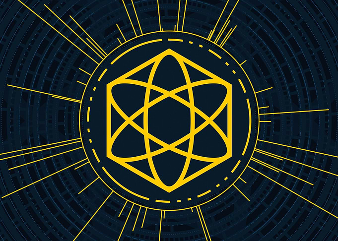 Gold Geometric Glyph Sign