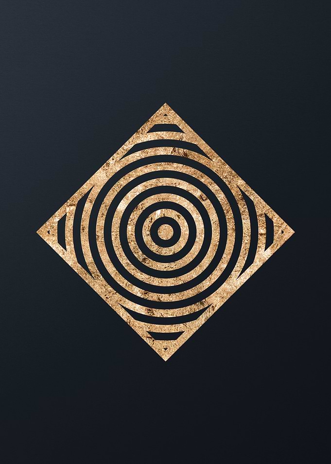 Gold Sacred Geometry Glyph