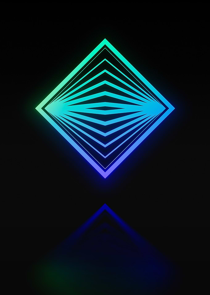 Neon Sacred Geometry Glyph