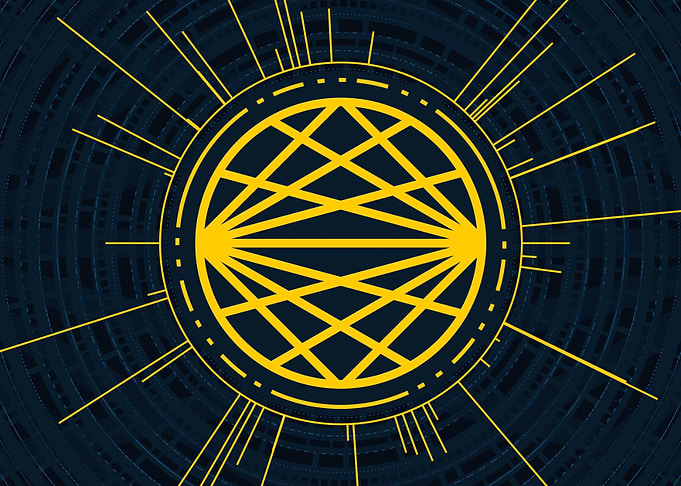 Gold Geometric Glyph Rune