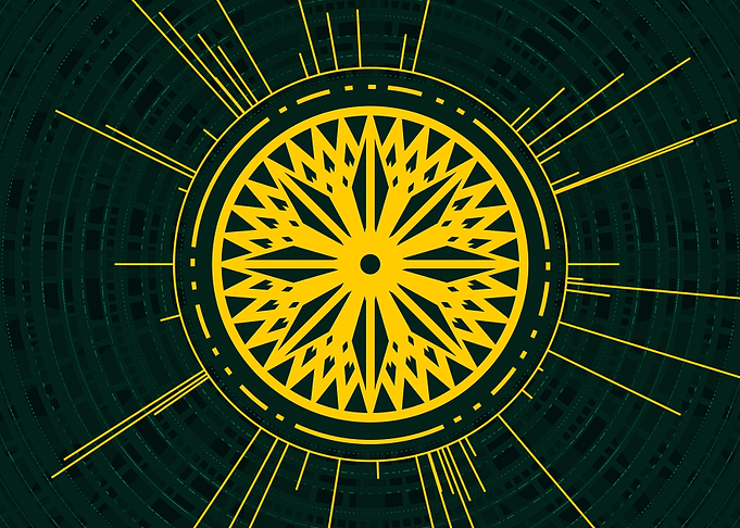 Gold Sacred Geometry Glyph