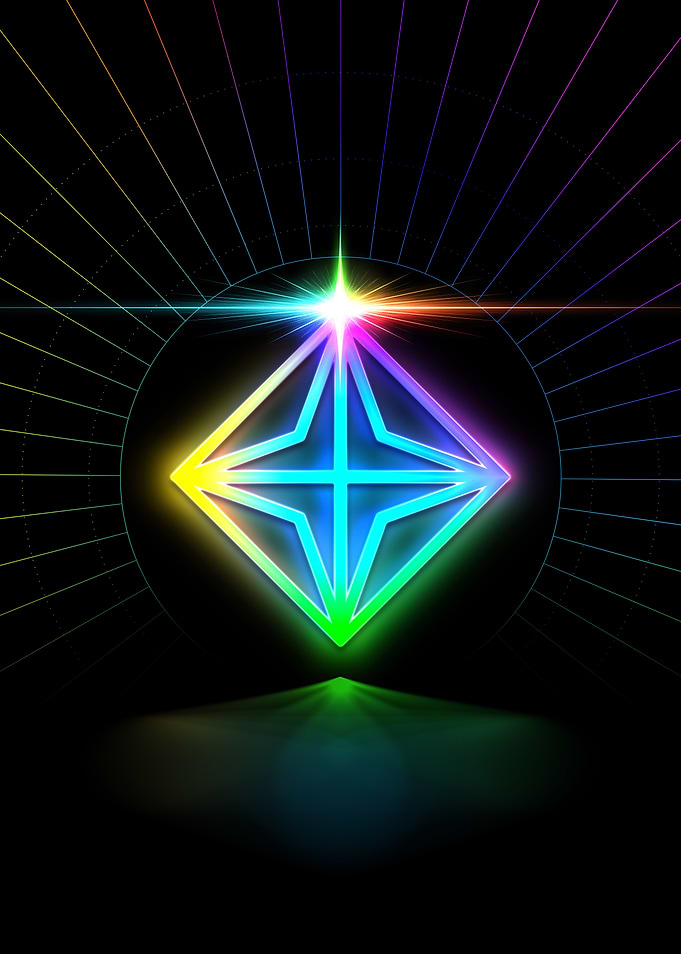 Neon Sacred Geometry Glyph