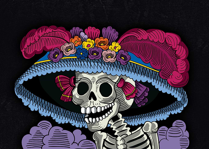 catrina mexican skull