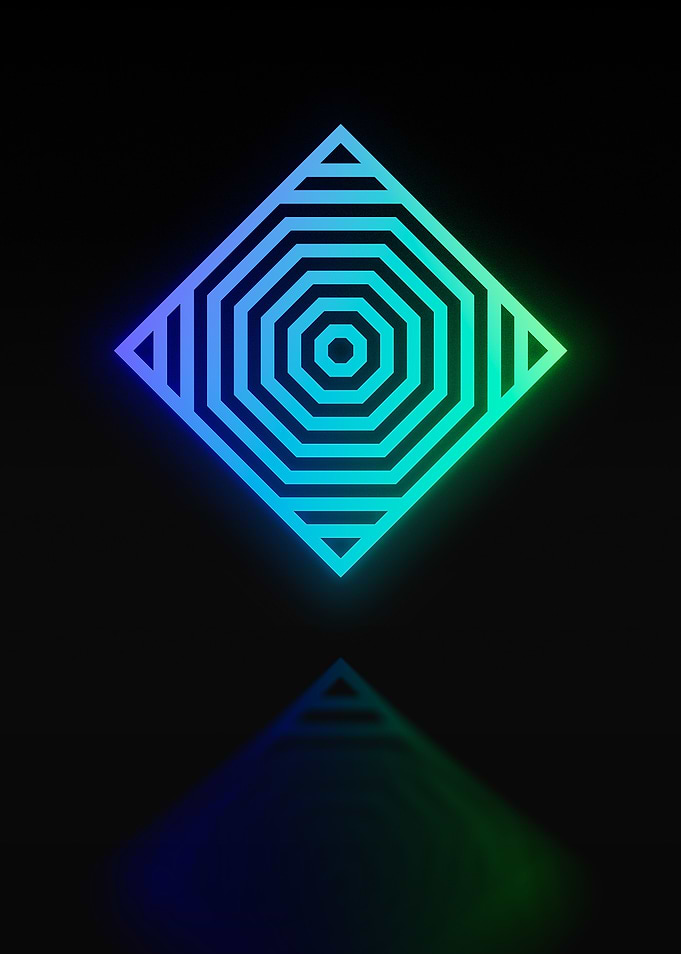 Neon Glyph Mandala Rune