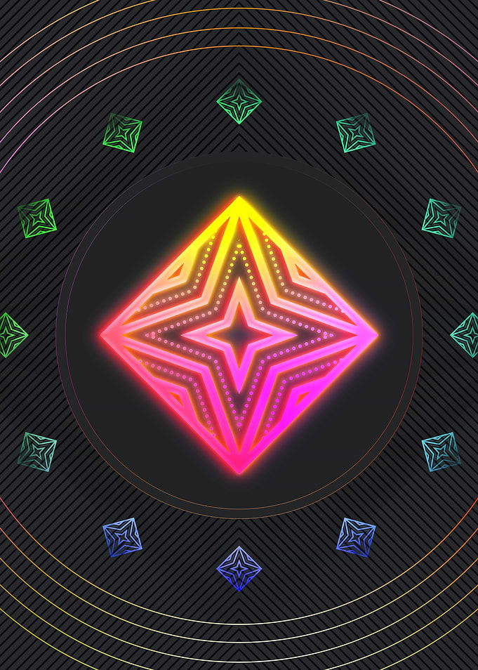 Neon Geometric Glyph Rune