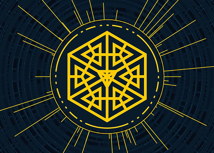 Gold Geometric Glyph Rune