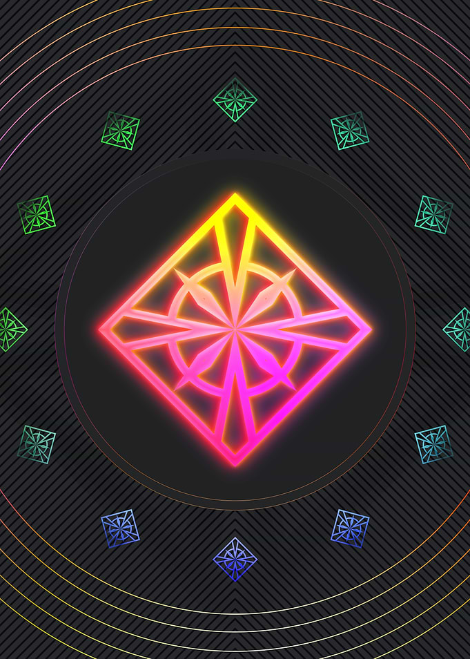 Neon Glyph Mandala Rune