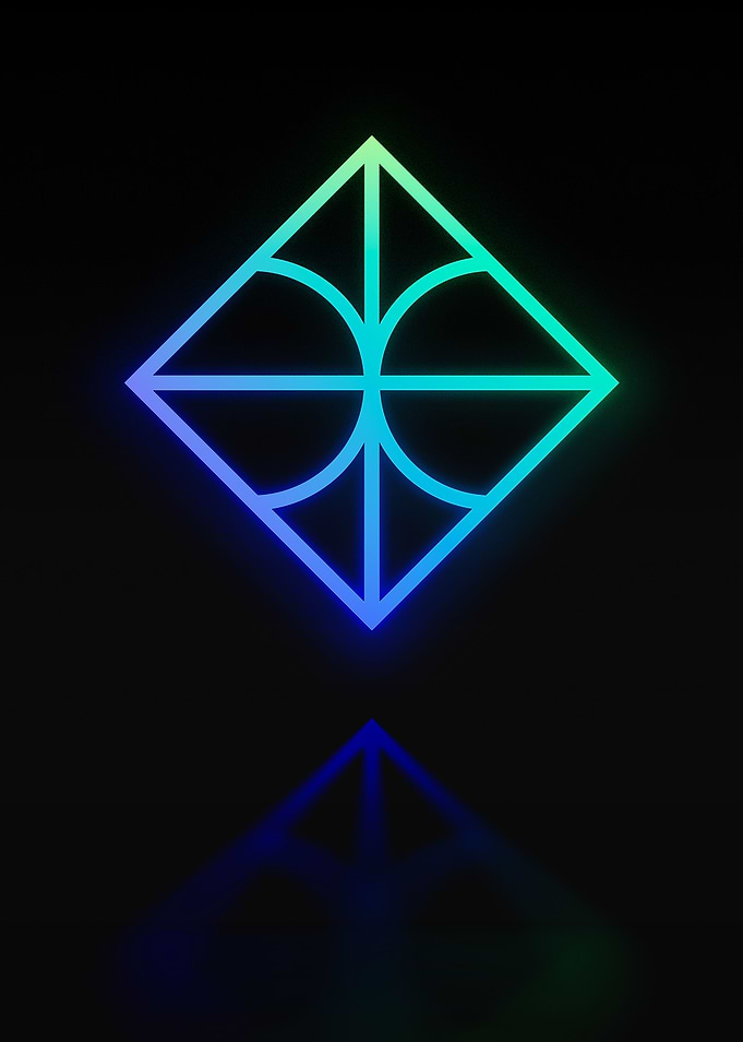 Neon Sacred Geometry Glyph
